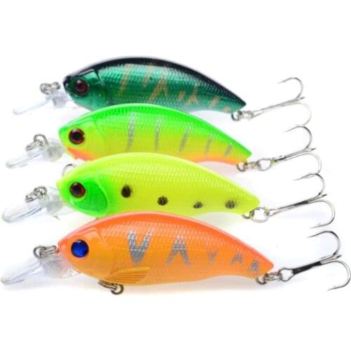 1pcs/lot 7.5cm 8.6g Crank Bait Fishing Lures Minnow Hard Bait Plastic Fish Crankbaits Pesca Isca Artificial Hooks