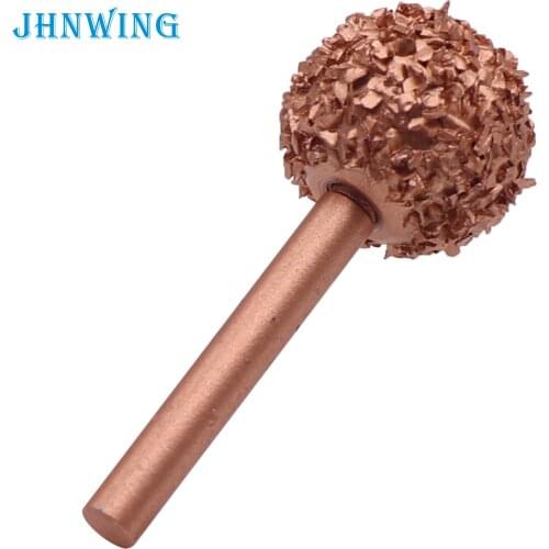 1pc Ball Rasp Coarse Grit / Fine Grit Tungsten Carbide Rasp with Arbor Adaptor Grind Rasp Woodworking Tire Repair Tool