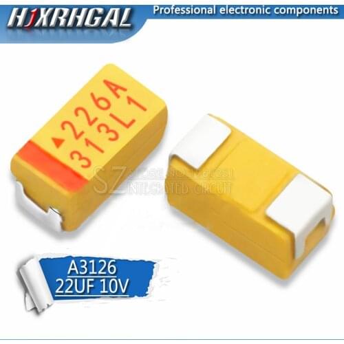 20pcs A 3216 22uF 10V 226A SMD tantalum capacitor hjxrhgal