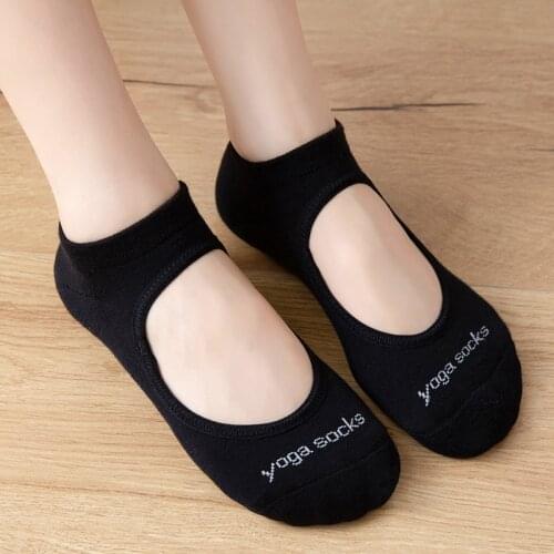 2021 Anti-Slip Cotton Yoga Sock Backless Pilates Socks for Women Fitness High Quality Ballet Sports Dance Slipper Grip Sock