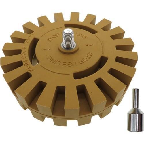 4Inch Rubber Eraser Wheel/Strip Off Wheels- Pinstripe, Double Sided Adhesive, Vinyl Decal, Graphics Removal Tool