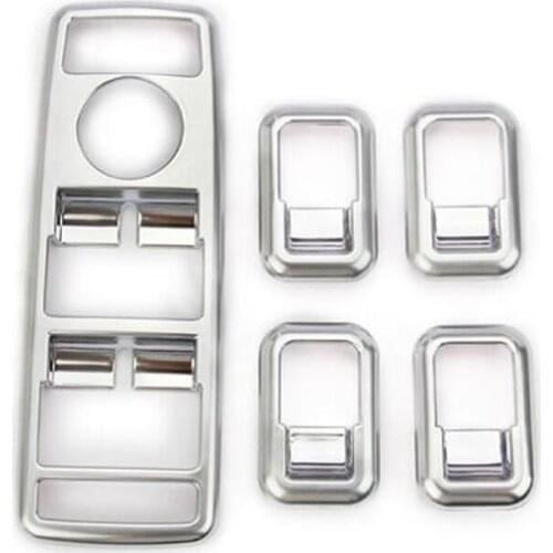 4Pcs/set For Tesla Model S / X Car Door Armrest Window Lift Switch Button Cover Stickers Car Styling Accessory