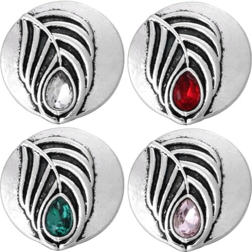 5pcs/lot New Snap Button Jewelry 18mm Metal Rhinestone Snap Button Jewelry Fit Snap Buttons Bracelet Necklace for Women Jewelry