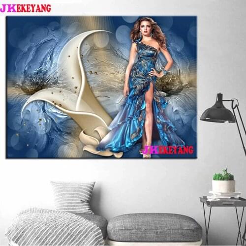5D DIY square/round Diamond painting beauty Cross Stitch Diamond Embroidery Pattern Rhinestone J3134