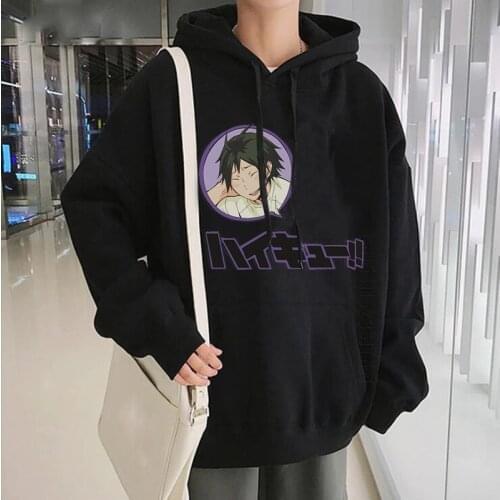 Anime Tadashi Yamaguchi Haikyuu Funny Hoodies Streetwear Manga Shoyo Volleyball Clothes Men Oversized Pullover Hoodies