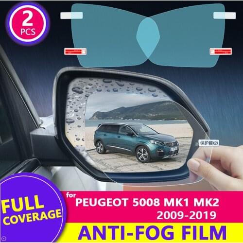 Car Rain Film Cover Rearview Mirror Clear Anti-Fog Rainproof for Peugeot 5008 MVP SUV 2009-2019 Stickers Auto Accessories Goods