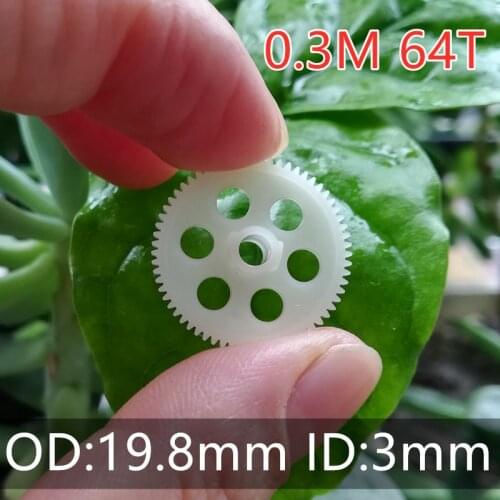 Free Shipping 4pcs Plastic Main Gear 20MM 64T 3mm Hole Gears R/C Quadcopter DIY Toys Helicopter Spare Parts