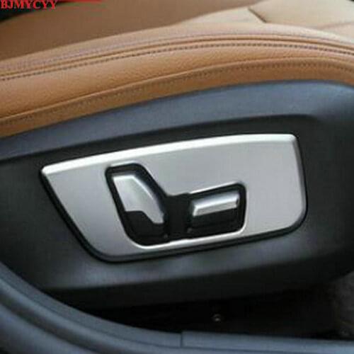 BJMYCYY 2PCS/SET Automobile seat adjustment panel ABS decorative frame for BMW G38 525li 528li 530li 5 Series 2018-2020