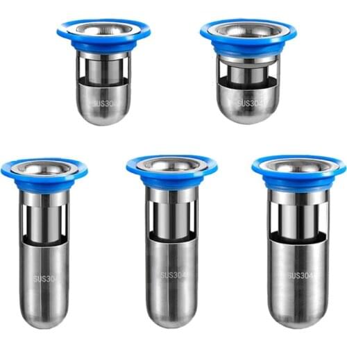 Stainless Steel U-Type Floor Drain Core Plug Anti-Odor Insect Proof Bathroom Deodorant Deep Water Seal Toilet Sewer Sink Cover