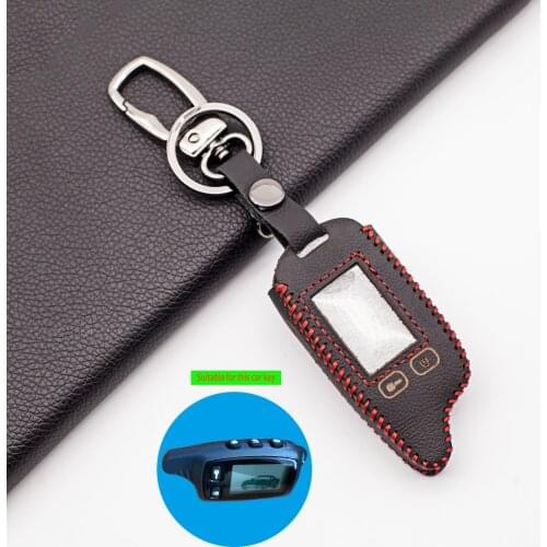 Two Way LCD Remote for Tomahawk TW-9010 TW-7000 D900 D700 SL-950 S-700 TW7000 D-900 SL950 Soft 100% Leather Key Chain Case Cover