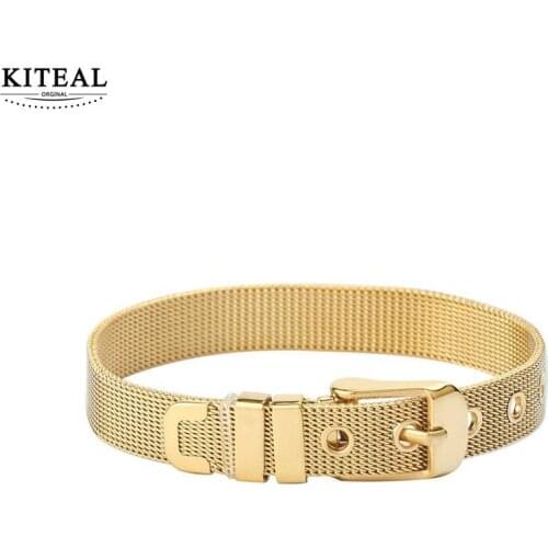 KITEAL NEW!! Gold color unisex friendship 22cm bangle Mesh Personality Wedding Bracelet wedding decoration