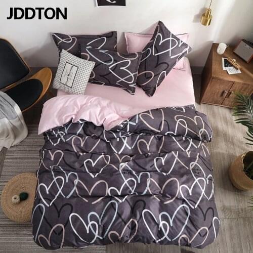 JDDTON 2020 New Arrival Double sided Useful Bed Linings Classic Lovely Bedding Set Quilt Cover Pillowcase Cover Bed Sheet BE023
