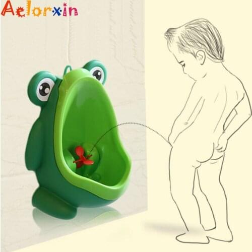 Frog Childrens Potty Baby Boy Potty Toilet Training Children Stand Vertical Urinal Boys Infant Toddler Wall-Mounted Urinal