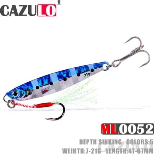 Metal Jig Fishing Accessories Lures Isca Artificial Bass Weights 7-21g Bait Pesca Accesorios Mar Sinking For Seabass Fish Leurre