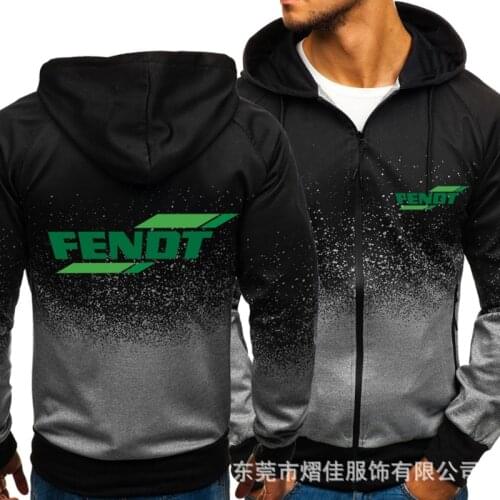 2021Jacket mens FENDT logo print casual hip hop Harajuku gradient Hooded Fleece Sweatshirt zipper Hoodie mens wear