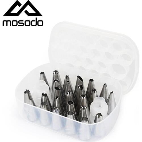 Icing Nozzle Stainless Steel Icing Piping Tips 27 PCS Kitchen DIY Cream Icing Nozzle For Cake Decoration Cake Decorating Tools