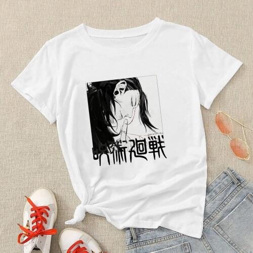 New Japanese Anime Jujutsu Kaisen T Shirt Women Kawaii Summer Geto Suguru Tops Graphic Tees Cool Cartoon Unisex T-shirt Female