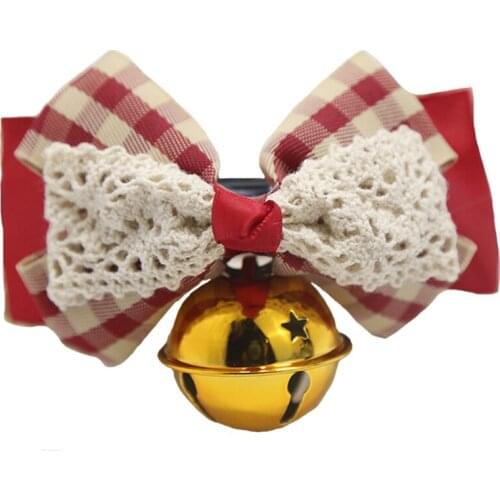 Small Dog Cat Collars With Bells Adjustable Bow Tie Bell Bowknot Puppy Necktie Kitten Dog Cat Pet Small Dog Collar Bell Supplier