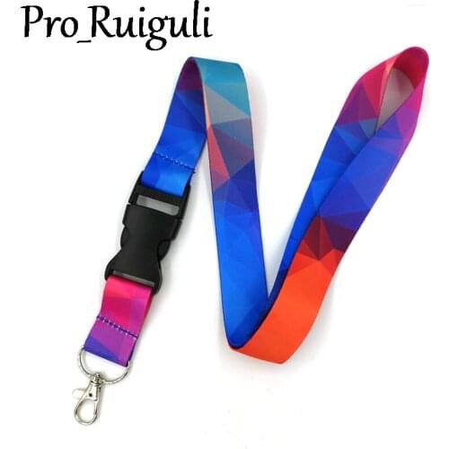 Triangles Color Lanyard for Keys Phone Cool Neck Strap Lanyard for Camera Whistle ID Badge Cute webbings ribbons Gifts