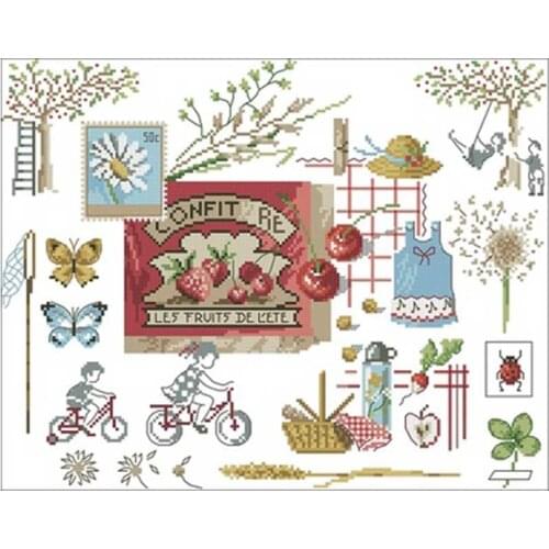 Childhood memories patterns counted 11CT 14CT 18CT DIY Cross Stitch Sets wholesale Cross-stitch Kits Embroidery Needlework