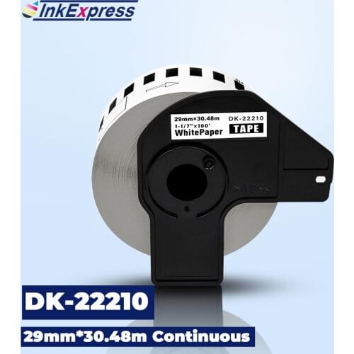 InkExpress DK-22210 For Brother DK-2210 Continuous Paper Labels dk 2210 dk210 Thermal Paper For Brother QL-500 Label Printer