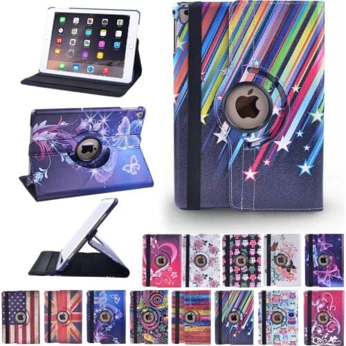 APPLE ipad Air 1/2 ipad 5/6 ipad pro Tablet PC Case 360-degree rotatable Smart Funda Pu leather smart case 9.7 inches