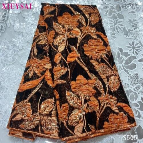 XIUYSAI Nigerian Lace Fabrics High Quality Embroidery African Jacquard Brocade Lace Fabric French Tulle Lace For Dress S506