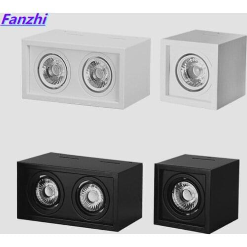 1pcs white Black Surface Mounted adjustment LED Dimmable Downlights 10W 12W 20W 24W COB LED Ceiling lamp Spot Lights AC110-220V