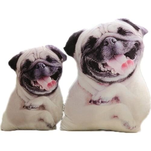 1PC Cute Simulation Dog Plush Toy 3D Printing Shar Pei Stuffed Animal Plush Sleeping Pillows Cartoon Puppies Cushion Home Decro