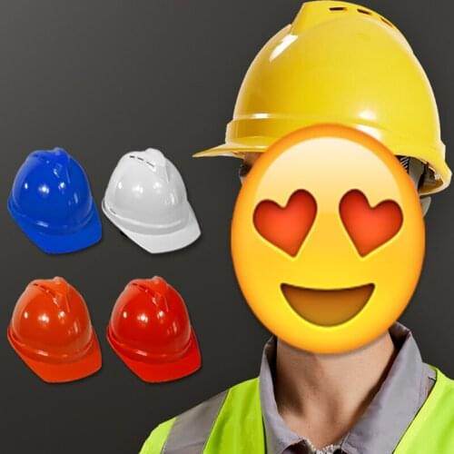 1pc V-shaped breathable safety helmet Plastic ABS safety helmet Construction head safety helmet