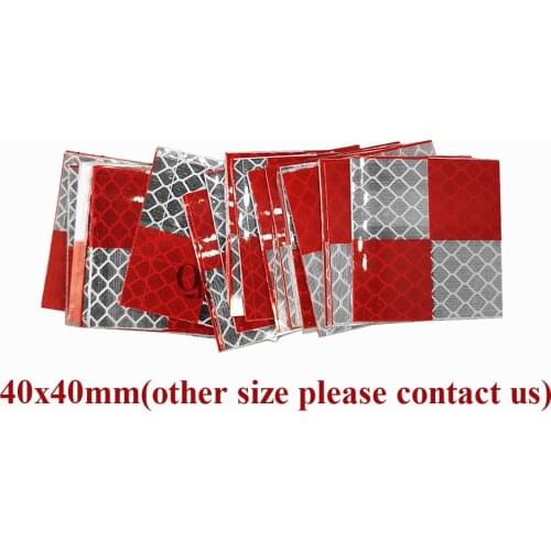 100pcs Surveying Red&White Colour Reflective Sheet 40x40mm Reflector Sheet Good Quality