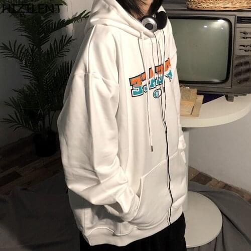Letter basic Fashion white Pullovers Women Hoodies Long Sleeves Loose winter college Casual Woman Sweatshirt 2021 Hoodies Women