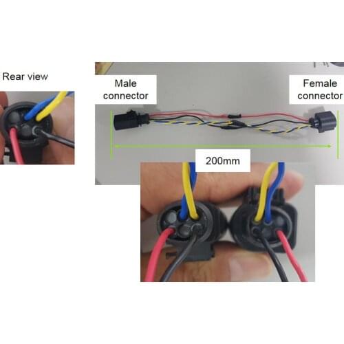 Free shipping 150PCS/lots 6 way 6 PIN male female Connector Wire Pigtail 4H0973713 3B0973813 3B0 973 813