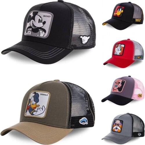 New Brand Anime Dragon Daisy Mickey Snapback Cotton Baseball Cap Men Women Hip Hop Dad Mesh Hat Trucker Hat Dropshipping