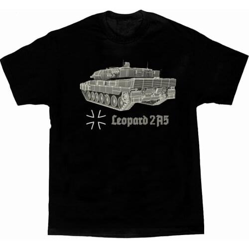Bundeswehr Panzer Leopard 2A5 Main Battle Tank Line Drawing T-Shirt. Summer Cotton Short Sleeve O-Neck Mens T Shirt New S-3XL