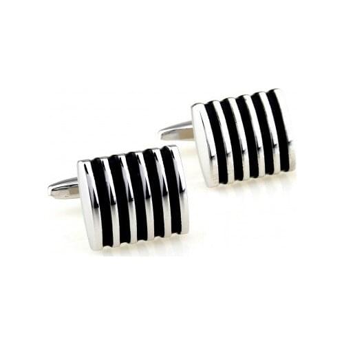 C2980 Black Enamel Cufflink 15 pairs Wholesale Free Shipping
