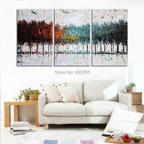 Colorful Forest Abstract Art 100% Hand Painted Contemporary Oil Painting On Canvas Abstract Wall Pictures For Living Room Home