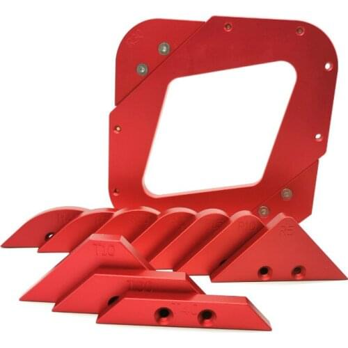 Woodworking Fillet Gauge Arc Radius Quick-Jig Router Table Round Corner Template R5-R40 T10-T40 Aluminium Alloy Bevel Gauge