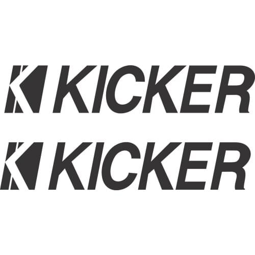 For 2Pcs set of 2 KICKER 5" decal stickers sub bass car racing rally sticker Car Styling