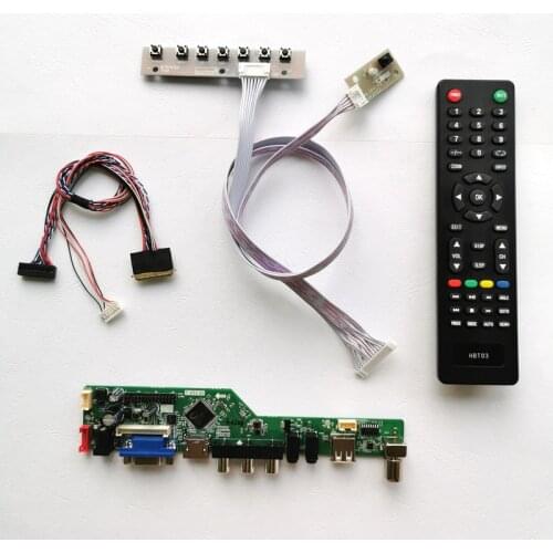For LTN140AT16/LTN140AT20 notebook PC Audio VGA USB RF Remote 14" WLED LVDS 40-Pin 1366*768 display controller card DIY kit