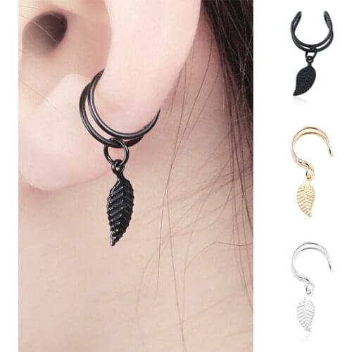 European and American Simple Metal Leaf U-Shaped Ear Clips Without Pierced Ear Clips Personalized Earrings 2021 New