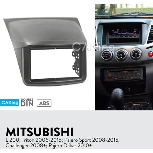Fascia Radio Panel for MITSUBISHI Pajero Sport 2008-2015, Challenger 2008+; Pajero 2010+ Dash Kit Plate Adapt Bezel Console Trim