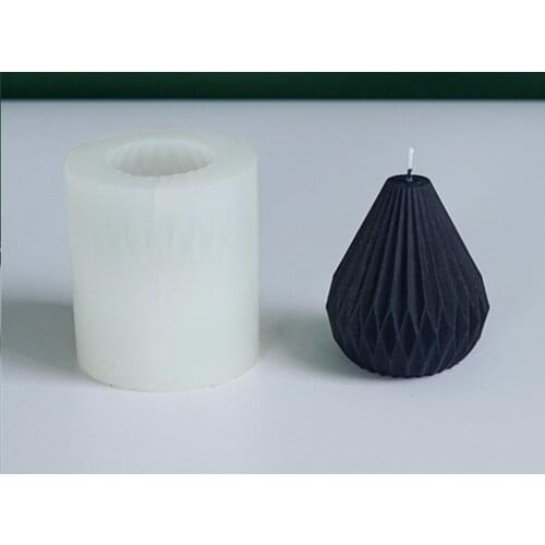 Geometric Shape Diy Candle Mould Simple Line Shape Wax Model Home Decoration Pear Shaped Candle Silicone Mold