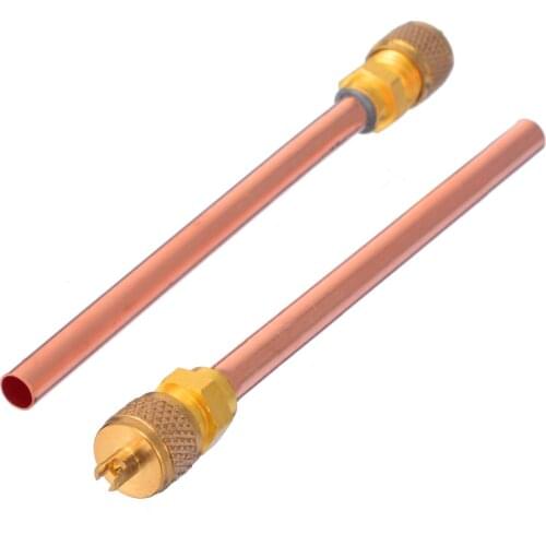 Air Conditioner Refrigeration 6mm OD Tube Service Access Valve 4.5" Long
