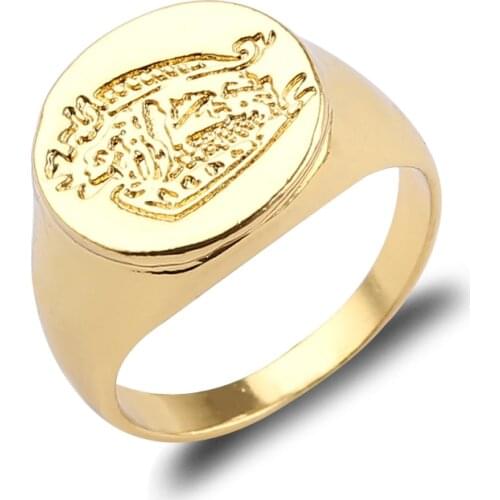 Gold Color Kingsman Rings The Secret Service Custom Signet Ring Women Alloy Jewelry for Men Gift bague homme Jewellery