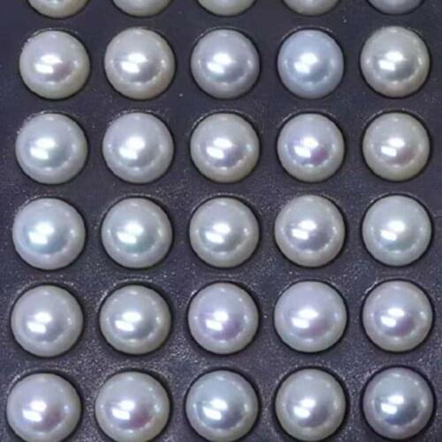 High quality AAAA 9-10MM round freshwater pearl half drilled style