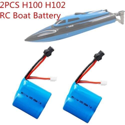 7.4V 600mAh Li-ion battery for H100 High speed RC boat 18350 2s lipo Battery 2pcs/lot free shipping