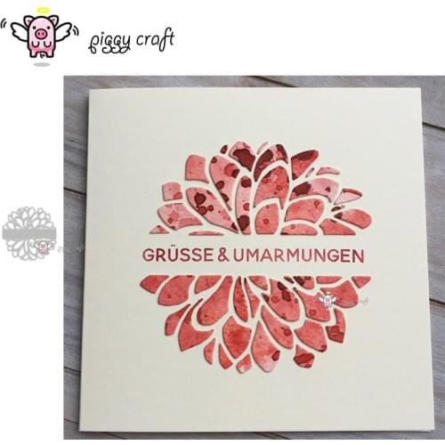 Piggy Craft metal cutting dies cut die mold Flower card decoration Scrapbook paper craft knife mould blade punch stencils dies