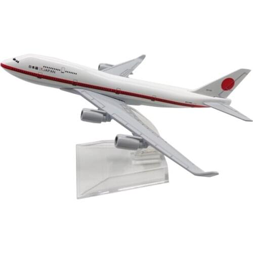1/400 Aircraft Model Simulation Passenger Aircraft Alloy Toy Static Decoration 16CM Japanese Presidential Plane Boeing 747