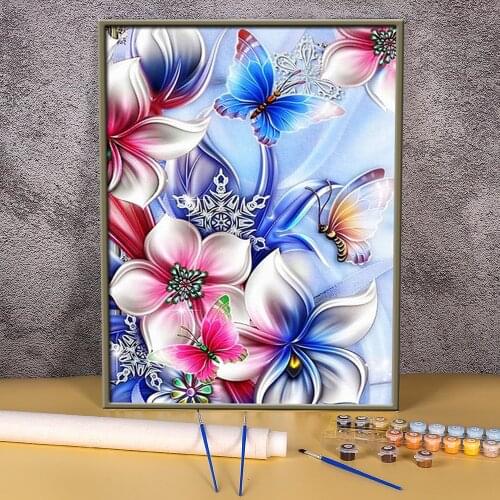 Landscape Flower Coloring By Numbers Painting Package Acrylic Paints 50*70 Boards By Numbers New Design For Kids Handicraft